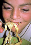 Hungry Boy Eating Pasta Photograph by Science Photo Library