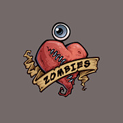 I Love Zombies Digital Art by John Schwegel