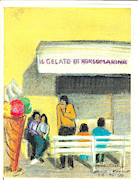Il Gelato de Borgo Marina Painting by Suzanne Giuriati Cerny