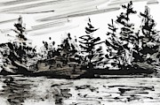 Ink Prochade 4 Painting by Petra Burgmann