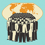 International Work Force Drawing by CSA Images