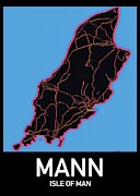Isle of Man Map Digital Art by HELGE Art Gallery