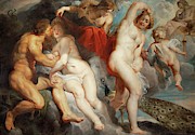 Ixion,Roi des Lapithes,trompe par Junon. Ixion,King of the Lapiths,deceived by Juno. Painting by Peter Paul Rubens -1577-1640-