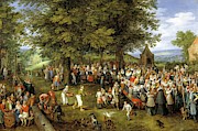 Jan Brueghel 'el Viejo' / 'Wedding Banquet Presided Over by the Archduke and Infanta', ca. 1622. Painting by Jan Brueghel the Elder -1568-1625-