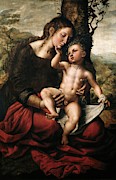 Jan Sanders van Hemessen / 'Virgin and Child', 1543, Flemish School, Oil on panel. CHILD JESUS. Painting by Jan Sanders van Hemessen -c 1500-c 1566-