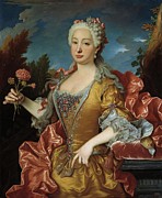 Jean Ranc / 'Barbara of Braganza, Queen of Spain'. Ca. 1729. Oil on canvas. FERNANDO VI ESPOSA. Painting by Jean Ranc -1674-1735-