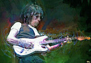Jeff Beck, guitarist Mixed Media by Mal Bray Jeff Beck, guitarist Mixed Media by Mal Bray