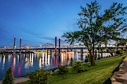 Jeffersonville Indiana Waterfront at Night  Photograph by Gary Whitton