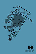 Jfk Airport Layout Digital Art by O8 Left