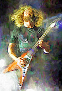 Jim James My Morning Jacket Mixed Media by Mal Bray Jim James My Morning Jacket Mixed Media by Mal Bray