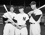Joe Dimaggio, Mickey Mantle And Ted Photograph by Bettmann