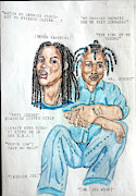 Joedee featuring Qween Kenyetta Drawing by Joedee
