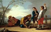 Jose del Castillo / 'Boys playing with Tops', 1780, Spanish School. Painting by Jose del Castillo -1737-1793- Jose del Castillo / 'Boys playing with Tops', 1780, Spanish School. Painting by Jose del Castillo -1737-1793-