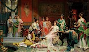 Juan Jimenez Martin / 'The Toilet of a Roman Lady', Late 19th century. Painting by Juan Jimenez Martin -1855-1901-