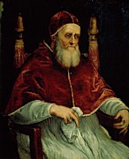 'Julius II', 1546, Oil on canvas, 99 x 82 cm. JULIO II. Painting by Titian -c 1485-1576- 'Julius II', 1546, Oil on canvas, 99 x 82 cm. JULIO II. Painting by Titian -c 1485-1576-