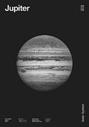 Jupiter : Minimal Planets Datas, 2023 Painting by Florent Bodart