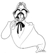 Kenny Rogers Drawing by Al Hirschfeld