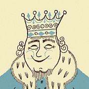 King Looking Up Drawing by CSA Images King Looking Up Drawing by CSA Images