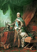 King Louis XV of France and Navarre 1710-74 by Charles Van Loo -1705-65- painted c.1748. Painting by Album King Louis XV of France and Navarre 1710-74 by Charles Van Loo -1705-65- painted c.1748. Painting by Album
