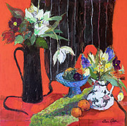Kitchen Still Life On Red, 2019 Painting by Ann Oram