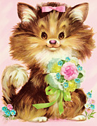 Kittens Drawing by CSA Images Kittens Drawing by CSA Images