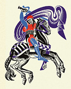 Knight on a Horse Drawing by CSA Images