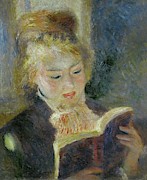 La liseuse-the reader, 1874-1876 Canvas, 46,5 x 38,5 cm R. F.3757. Painting by Pierre Auguste Renoir -1841-1919-