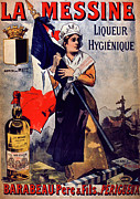 La Messine Liqueur Hygienique Advertisment Drawing by Firmin Bouisset La Messine Liqueur Hygienique Advertisment Drawing by Firmin Bouisset