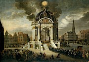 'La procesion de Cristo Redentor en Amberes, 27 de agosto de 1685.', 168... Painting by Hendrik van Minderhout -1632-1696-