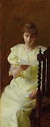 Lady In Yellow Painting by Charles Courtney Curran