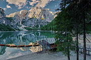 Lago Di Braies Boathouse Photograph by Jon Glaser