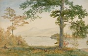 Lake George In Autumn Painting by John Henry Hill