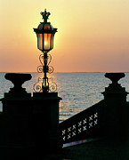 Lamp Of The Castello Di Miramare At Sunset, Trieste Photograph by 