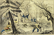 Landing Of The Pilgrims By Currier & Drawing by Artist -  Currier & Ives