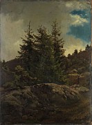 Landscape From Nes In Hallingdal Painting by Adolph Tidemand