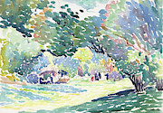 Landscape. Painting by Henri-Edmond Cross -Henri-Edmond Delacroix-