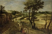 Landscape with Corn Fields. Painting by Jacob Savery -II- -attributed to- Landscape with Corn Fields. Painting by Jacob Savery -II- -attributed to-