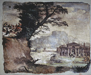Landscape With The Story Of Catherine Painting by Polidoro Da Caravaggio