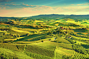 Langhe vineyards sunset panorama, Grinzane Covour, Piedmont, Ita Photograph by Stefano Orazzini Langhe vineyards sunset panorama, Grinzane Covour, Piedmont, Ita Photograph by Stefano Orazzini