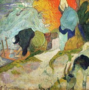 Laveuses Arles Washerwomen In Arles 1888 By Paul Gauguin Painting by Paul Gauguin