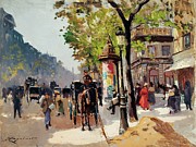 Le Boulevard Des Italiens Painting by Emile Cagniart Le Boulevard Des Italiens Painting by Emile Cagniart