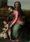 Leonardo da Vinci -Copy- / 'The Virgin and Child with Saint Anne', 16th century, Italian School. Painting by Leonardo da Vinci -1452-1519- Leonardo da Vinci -Copy- / 'The Virgin and Child with Saint Anne', 16th century, Italian School. Painting by Leonardo da Vinci -1452-1519-
