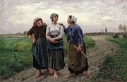 Les Amies Painting by Jules Breton