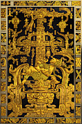 Lid of The Great Tomb of Pakal - Gold Palenque Astronaut over Black No.1 Digital Art by Serge Averbukh Lid of The Great Tomb of Pakal - Gold Palenque Astronaut over Black No.1 Digital Art by Serge Averbukh