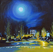 Light Side of the Moon Painting by Tanya Filichkin