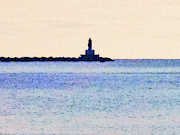 Lighthouse On Lake Digital Art by Phil Perkins