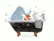 Little Bath Time Painting by Bri Buckley