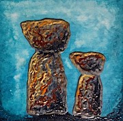 Little Latte Stones Painting by Michelle Pier