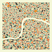 London Map 1 Digital Art by Jazzberry Blue