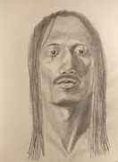 Long Hair Style Drawing by Nicolas Bouteneff